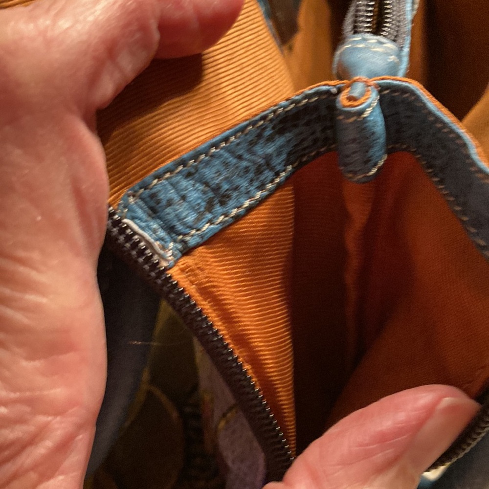 Hand-Painted Multicolor Leather Bag - Picture 16 of 16